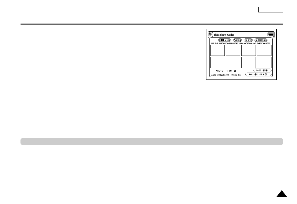 Slide show order | Samsung DVD-L100A-XAX User Manual | Page 48 / 66