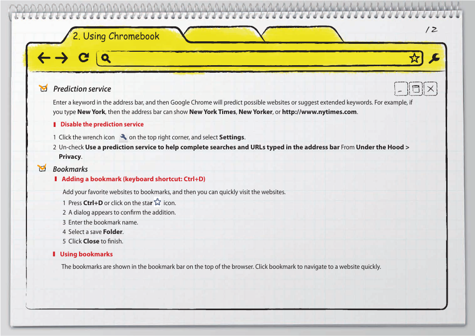 Using chromebook | Samsung XE500C21-H01US User Manual | Page 12 / 41