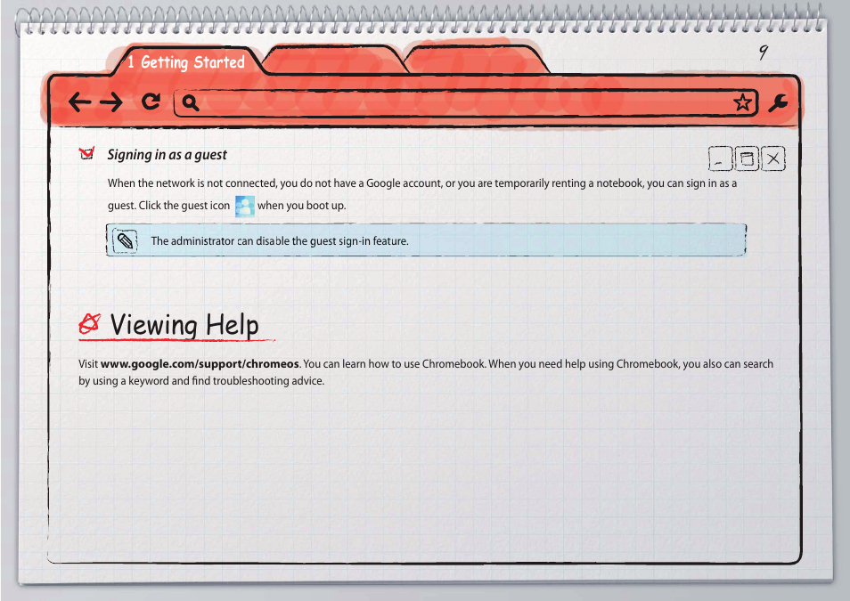 Viewing help, 1 getting started | Samsung XE500C21-H01US User Manual | Page 9 / 41