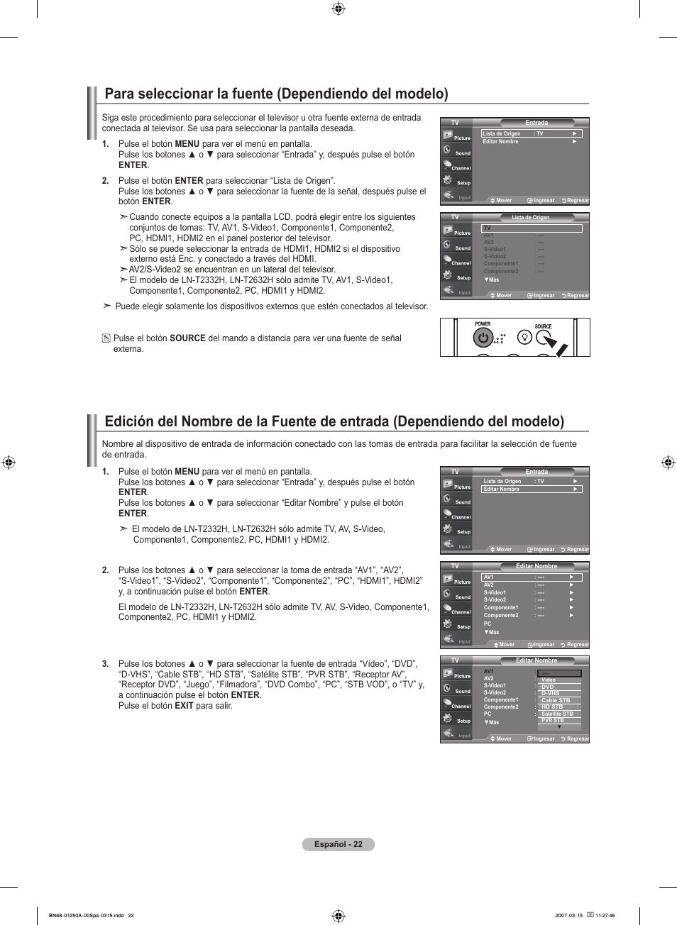 Samsung LNT4032HX-XAA User Manual | Page 100 / 147