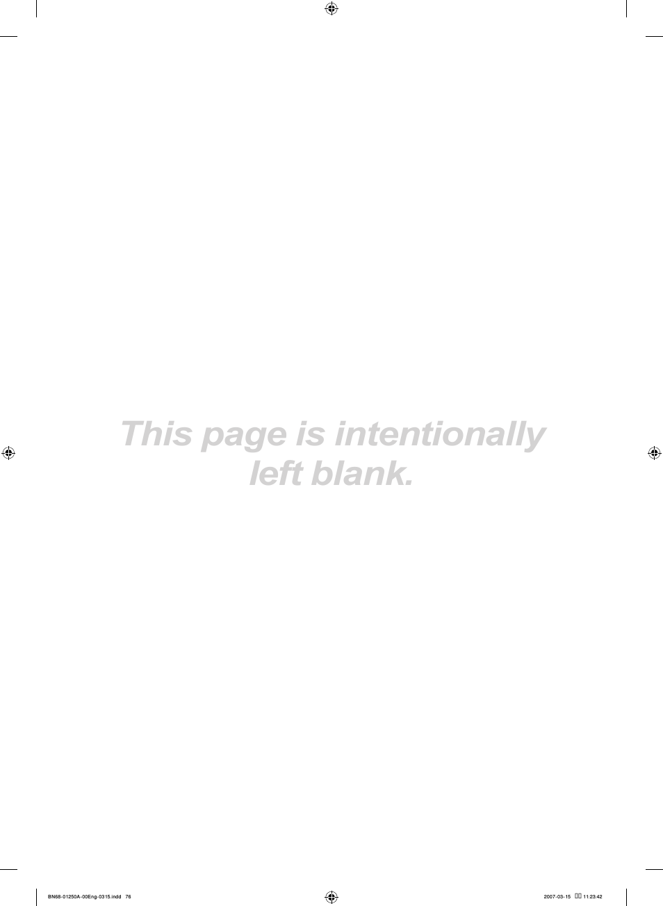This page is intentionally left blank | Samsung LNT4032HX-XAA User Manual | Page 78 / 147