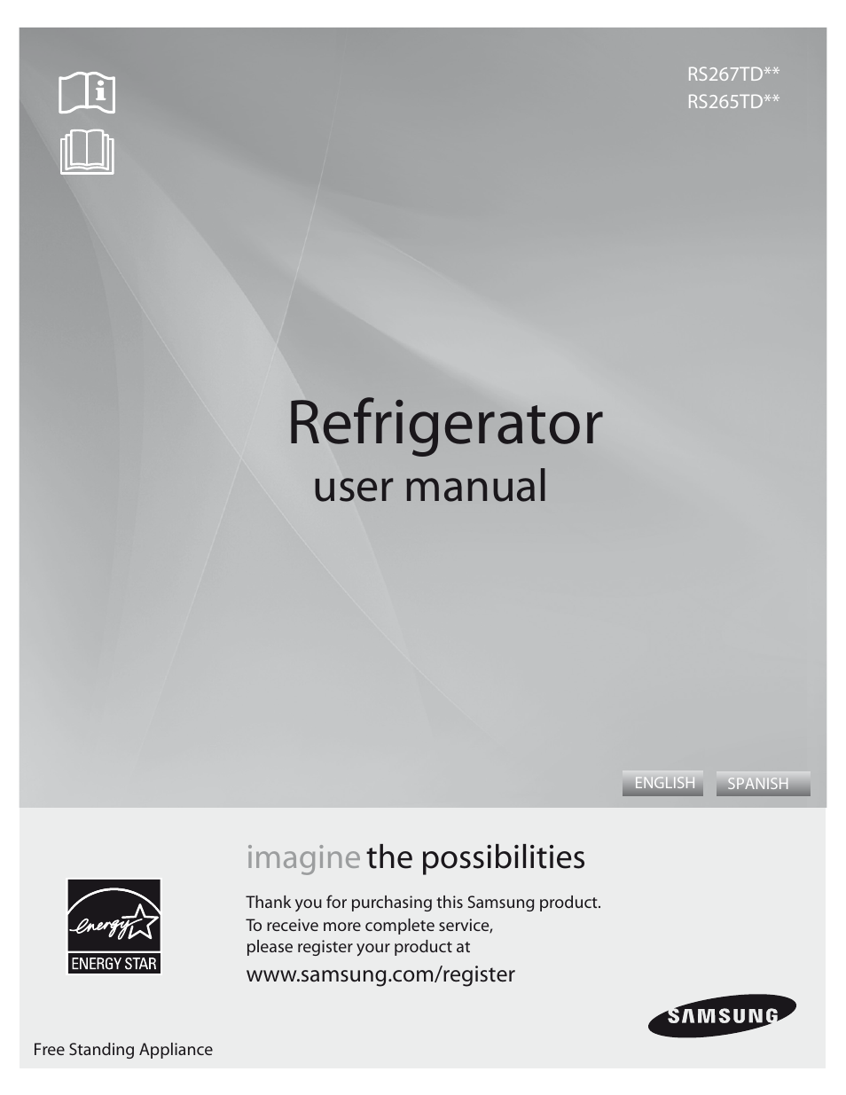 Samsung RS267TDWP-XAA User Manual | 72 pages