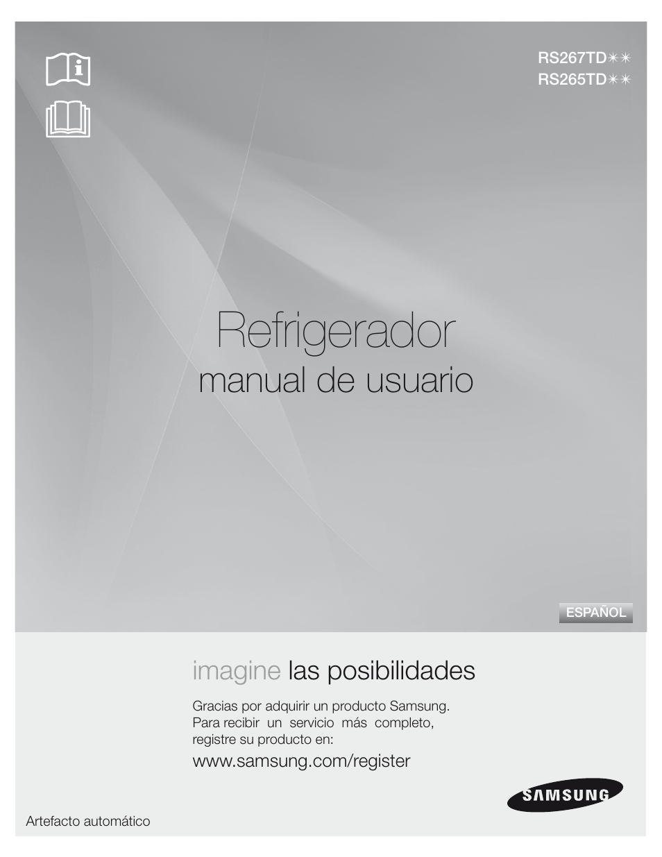 Refrigerador, Manual de usuario, Imagine las posibilidades | Samsung RS267TDWP-XAA User Manual | Page 37 / 72