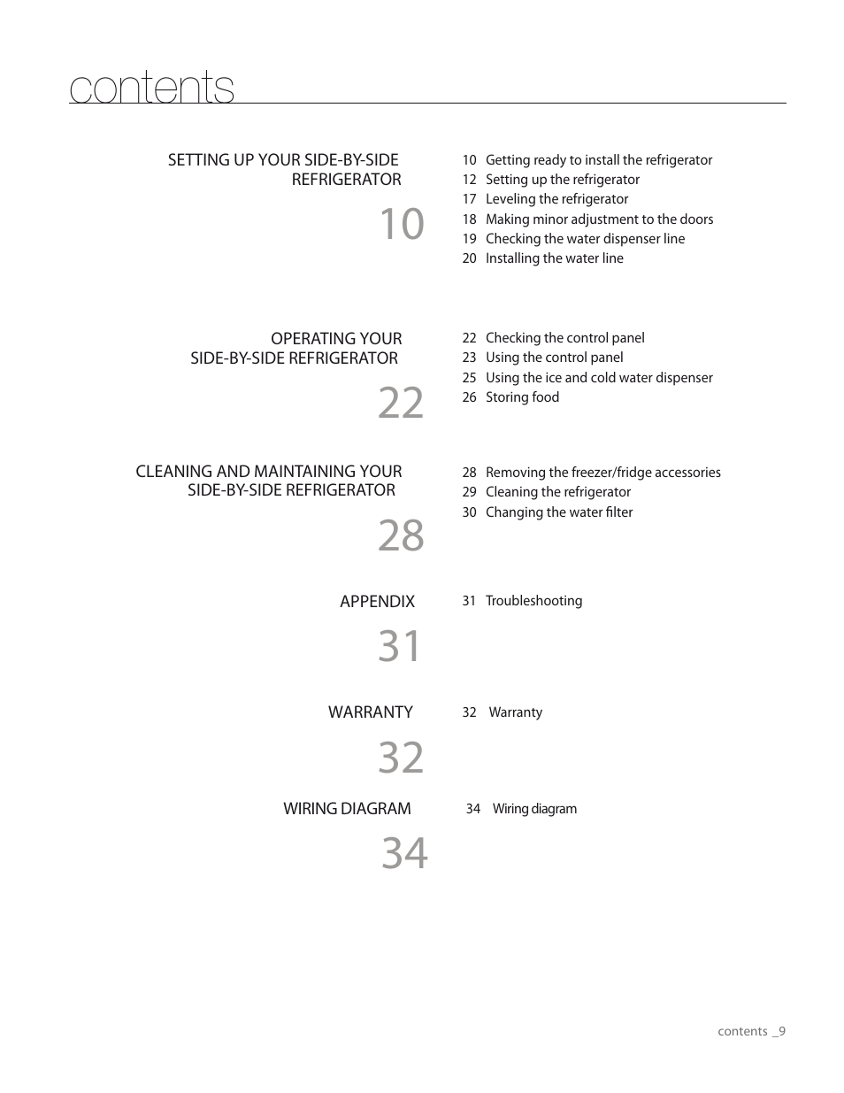 Samsung RS267TDWP-XAA User Manual | Page 9 / 72