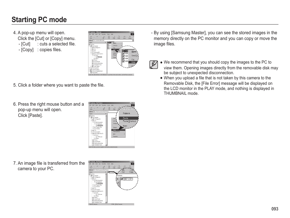 Starting pc mode | Samsung EC-SL202UBP-US User Manual | Page 94 / 103