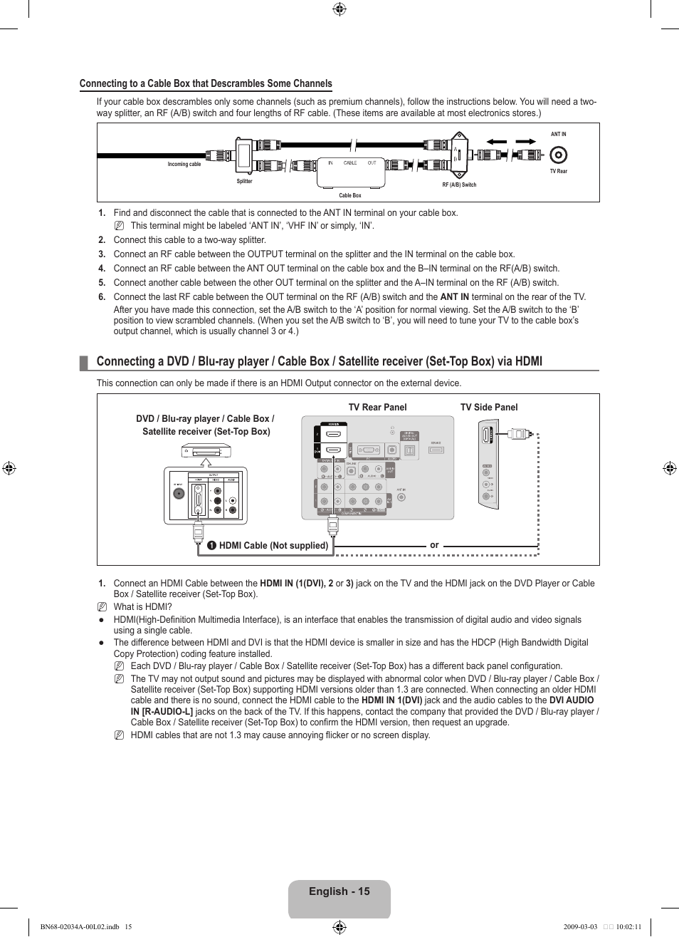 Samsung LN22B460B2DXZA User Manual | Page 17 / 89