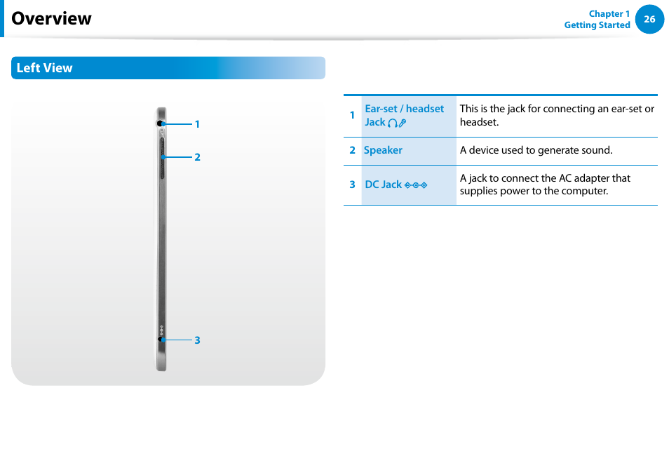 Overview | Samsung XE300TZC-K01US User Manual | Page 27 / 120