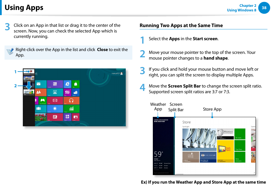 Using apps | Samsung XE300TZC-K01US User Manual | Page 39 / 120