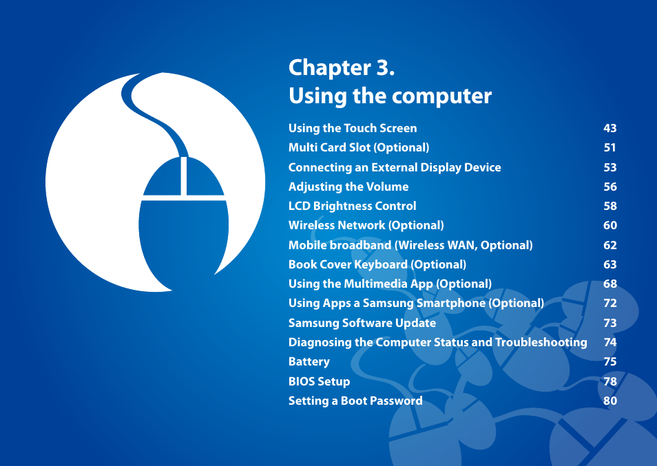 Chapter 3. using the computer | Samsung XE300TZC-K01US User Manual | Page 43 / 120