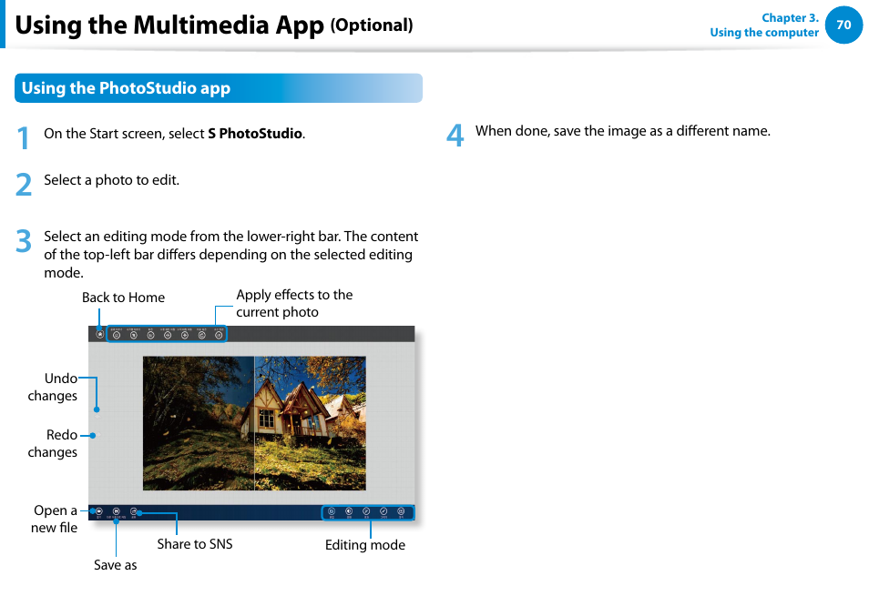 Using the multimedia app | Samsung XE300TZC-K01US User Manual | Page 71 / 120