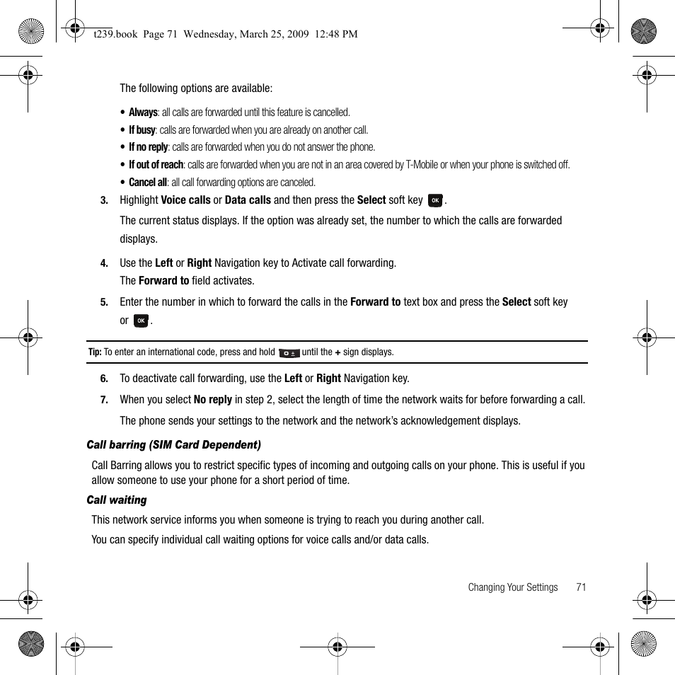 Samsung SGH-T239WRBTMB User Manual | Page 75 / 132