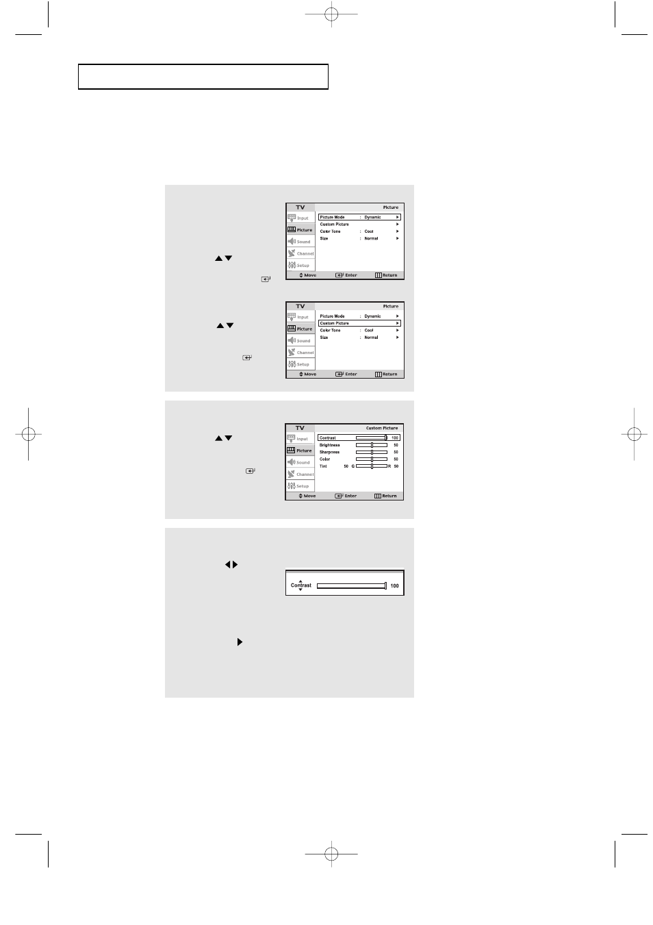 Customizing the picture | Samsung LTN1735X-XAA User Manual | Page 27 / 49