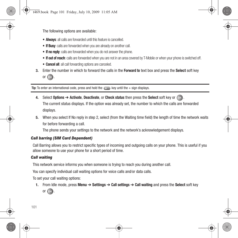 Samsung SGH-T469DAATMB User Manual | Page 104 / 162