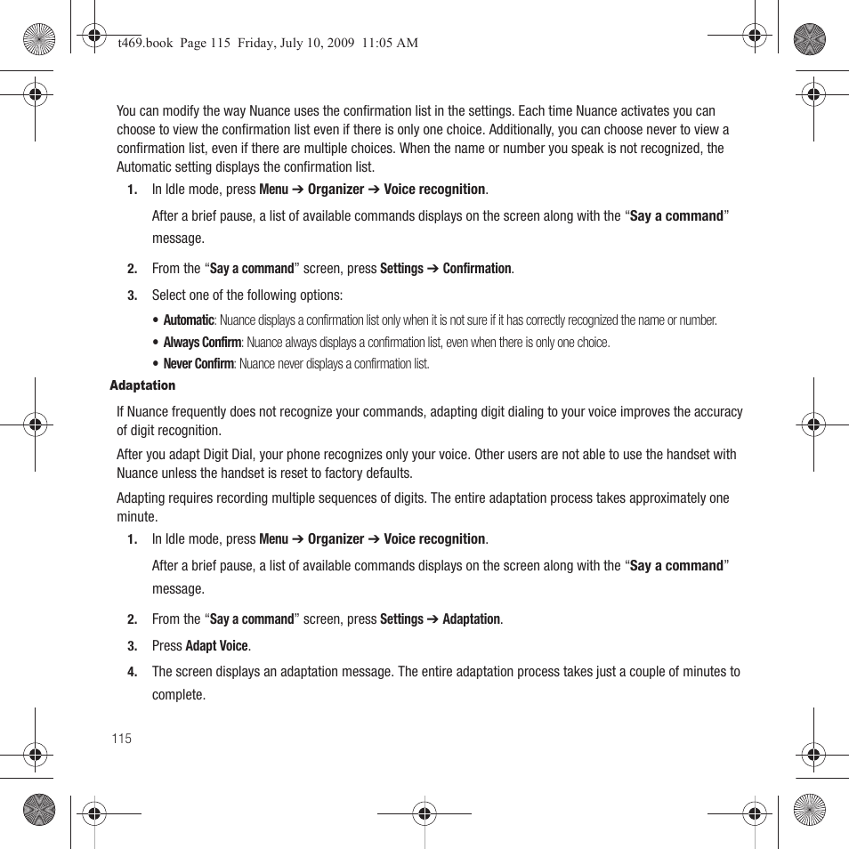 Samsung SGH-T469DAATMB User Manual | Page 118 / 162