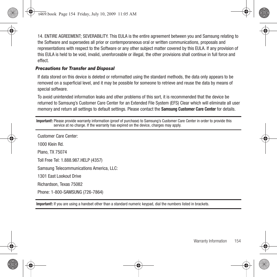 Samsung SGH-T469DAATMB User Manual | Page 157 / 162