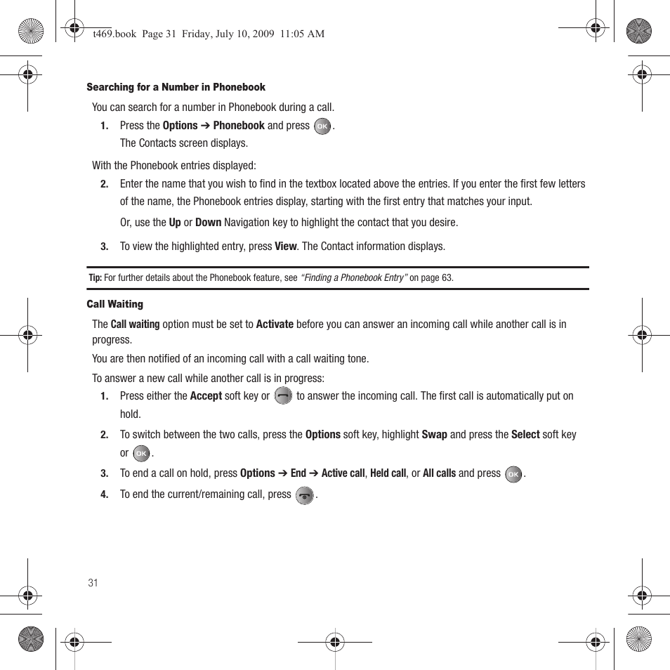 Samsung SGH-T469DAATMB User Manual | Page 34 / 162