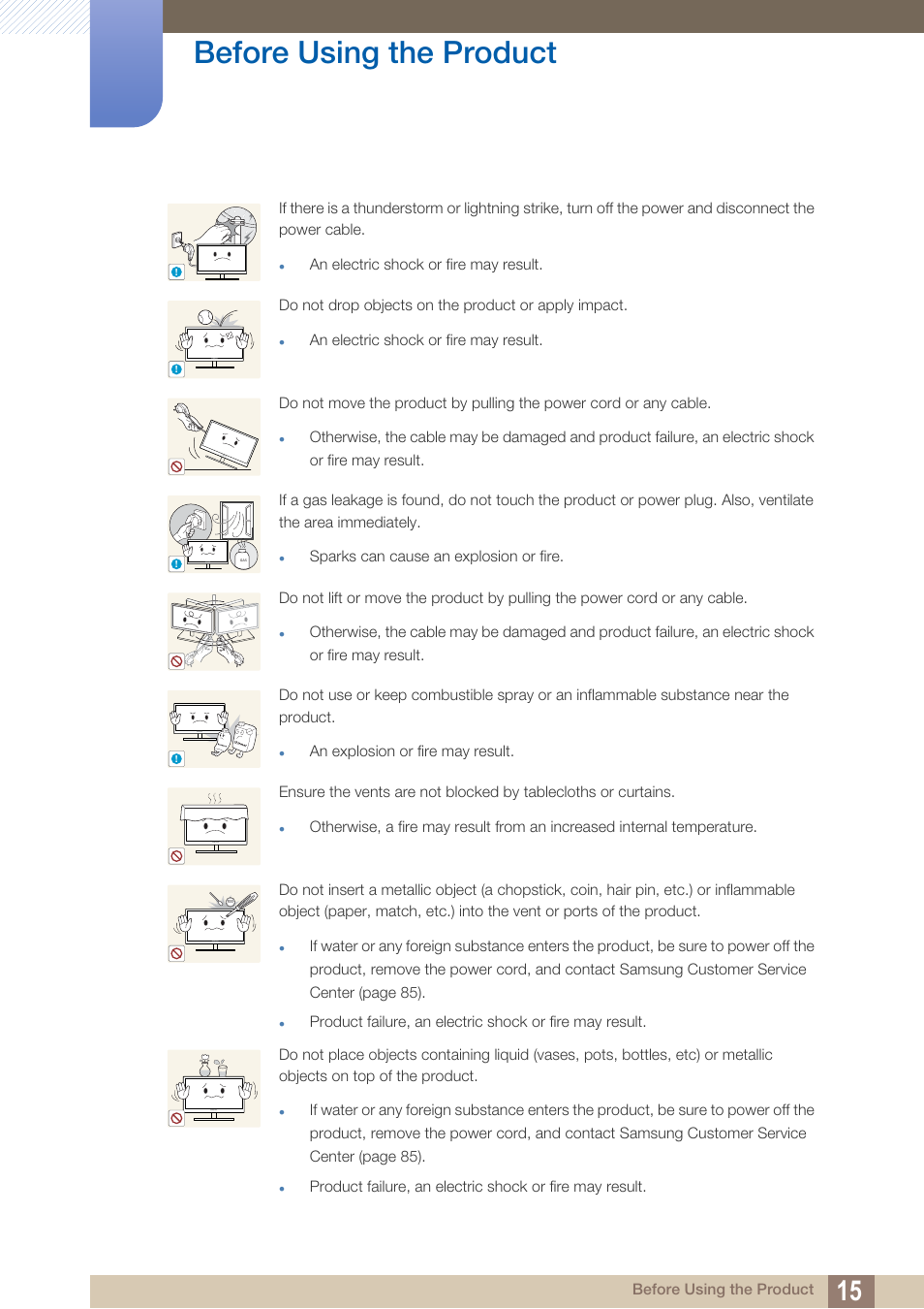Before using the product | Samsung LS23C45KDSV-GO User Manual | Page 15 / 96