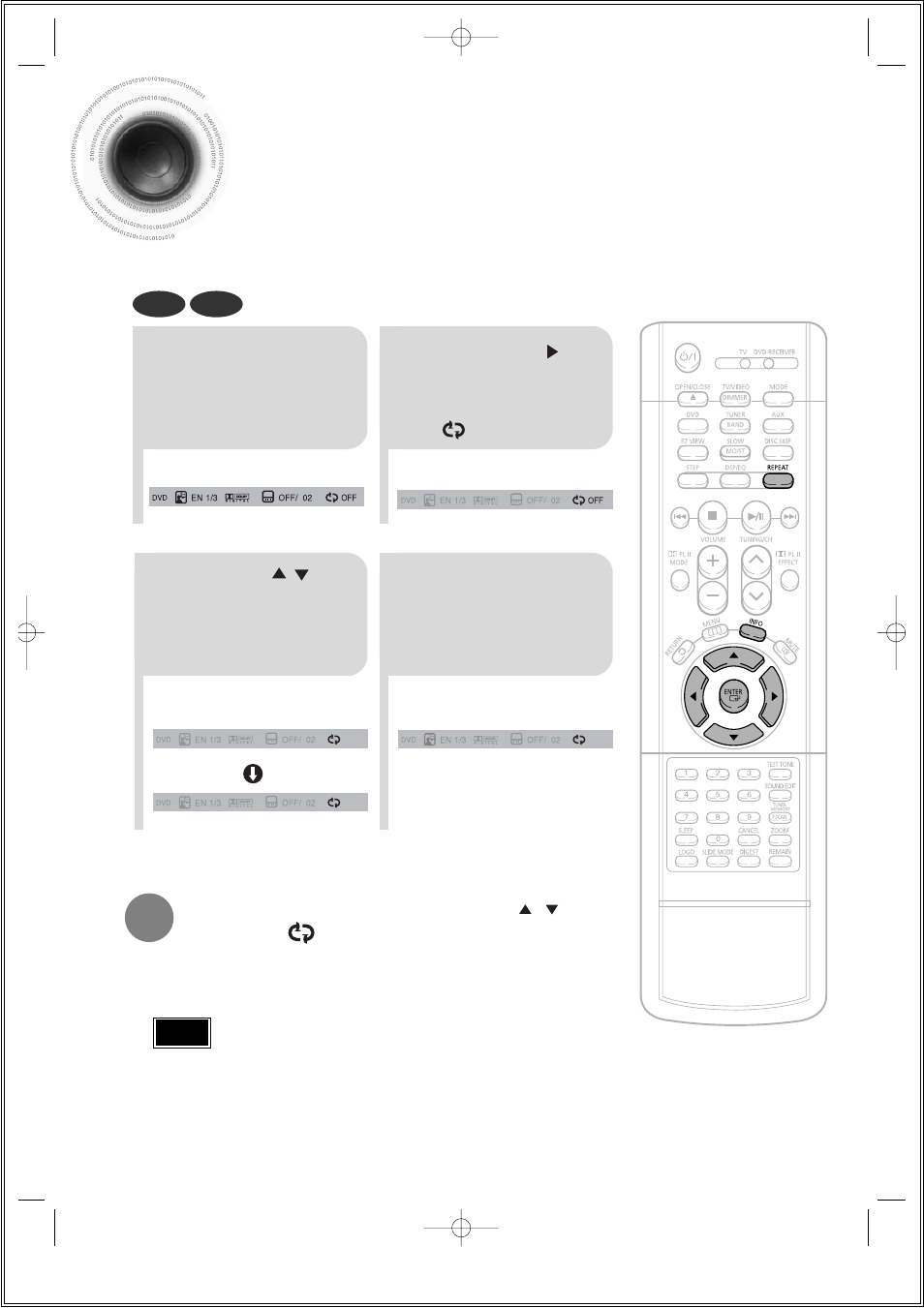 A-b repeat playback | Samsung HT-DS1860T-XAA User Manual | Page 36 / 78