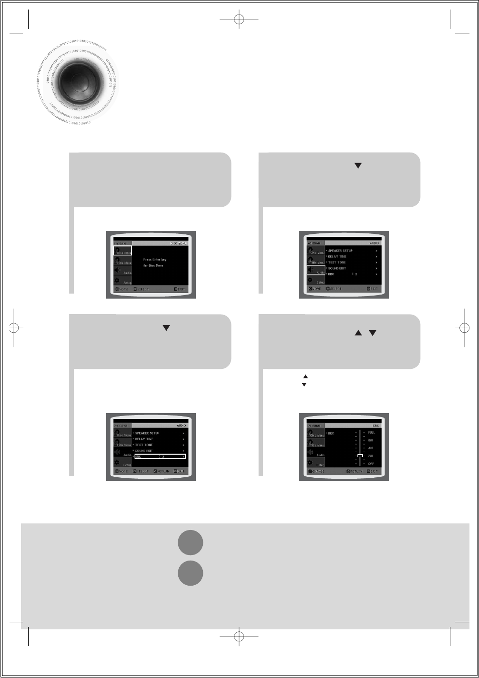Setting the drc (dynamic range compression), 61 setting the drc | Samsung HT-DS1860T-XAA User Manual | Page 62 / 78