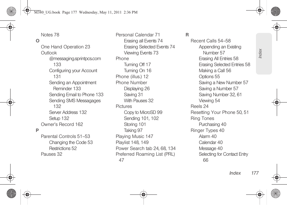 Samsung SPH-M380ZKASPR User Manual | Page 189 / 192