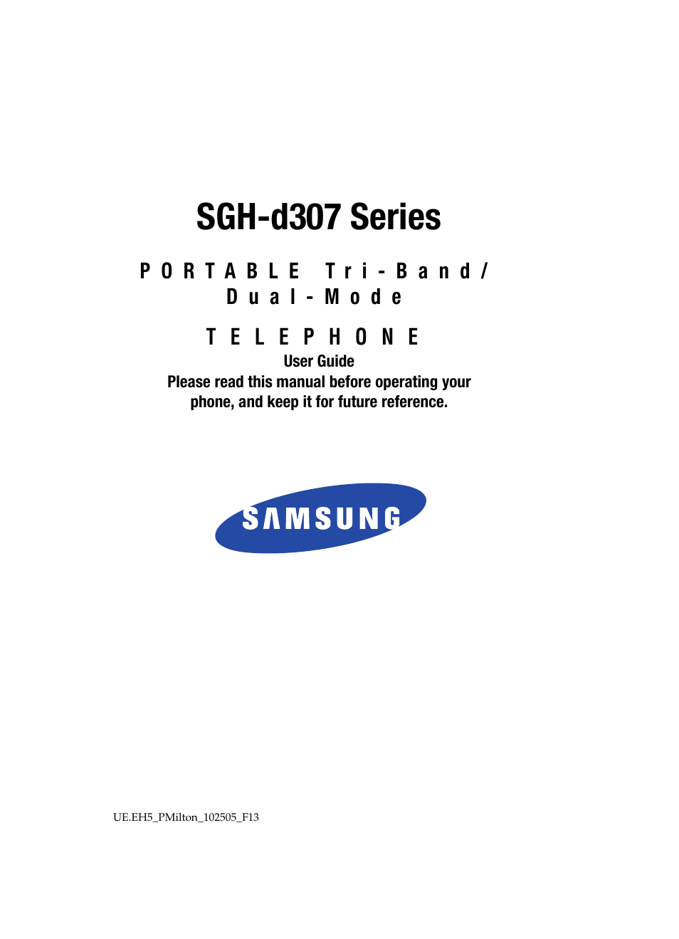 Samsung SGH-D307MSACIN User Manual | 256 pages
