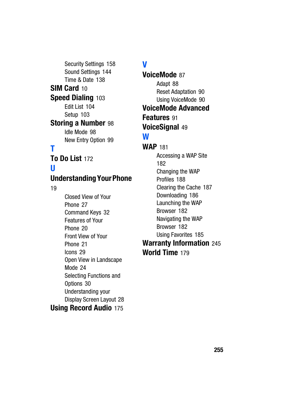 Samsung SGH-D307MSACIN User Manual | Page 255 / 256