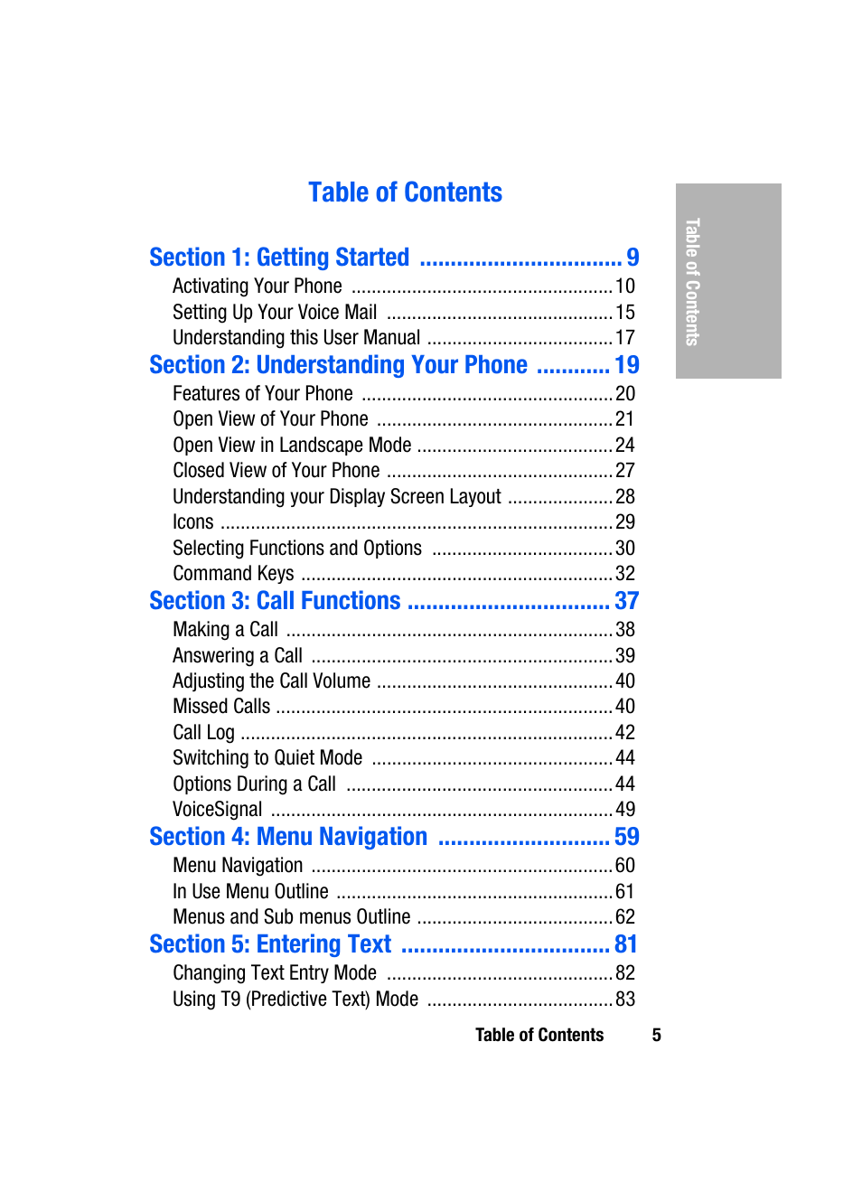 Samsung SGH-D307MSACIN User Manual | Page 5 / 256