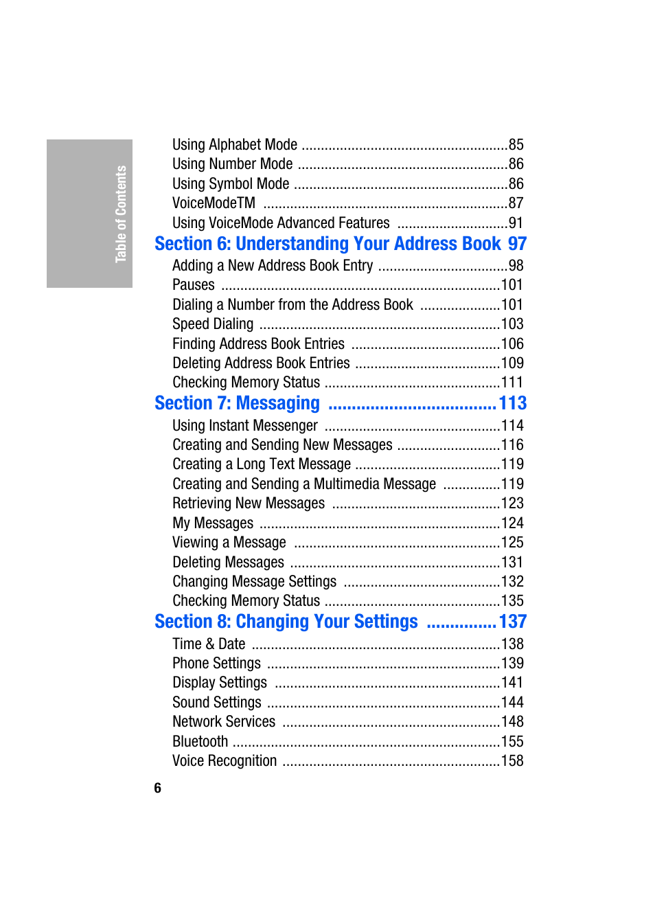 Samsung SGH-D307MSACIN User Manual | Page 6 / 256