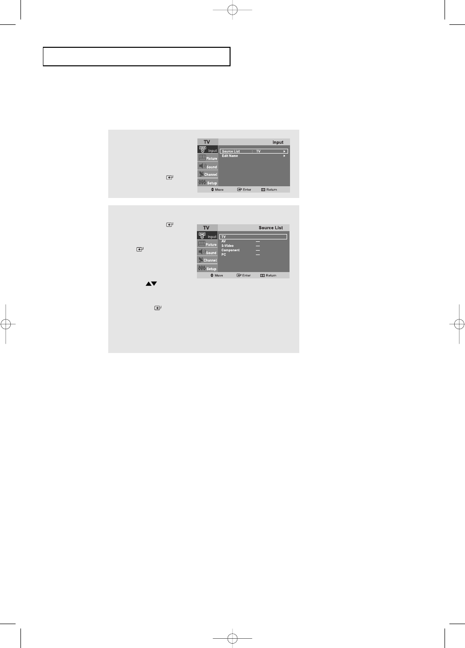 To select the input source | Samsung LTP2045UX-XAO User Manual | Page 22 / 61