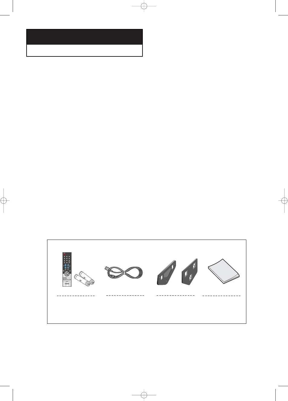 Chapter one your new tv, List of features, List of parts | Samsung LTP2045UX-XAO User Manual | Page 4 / 61