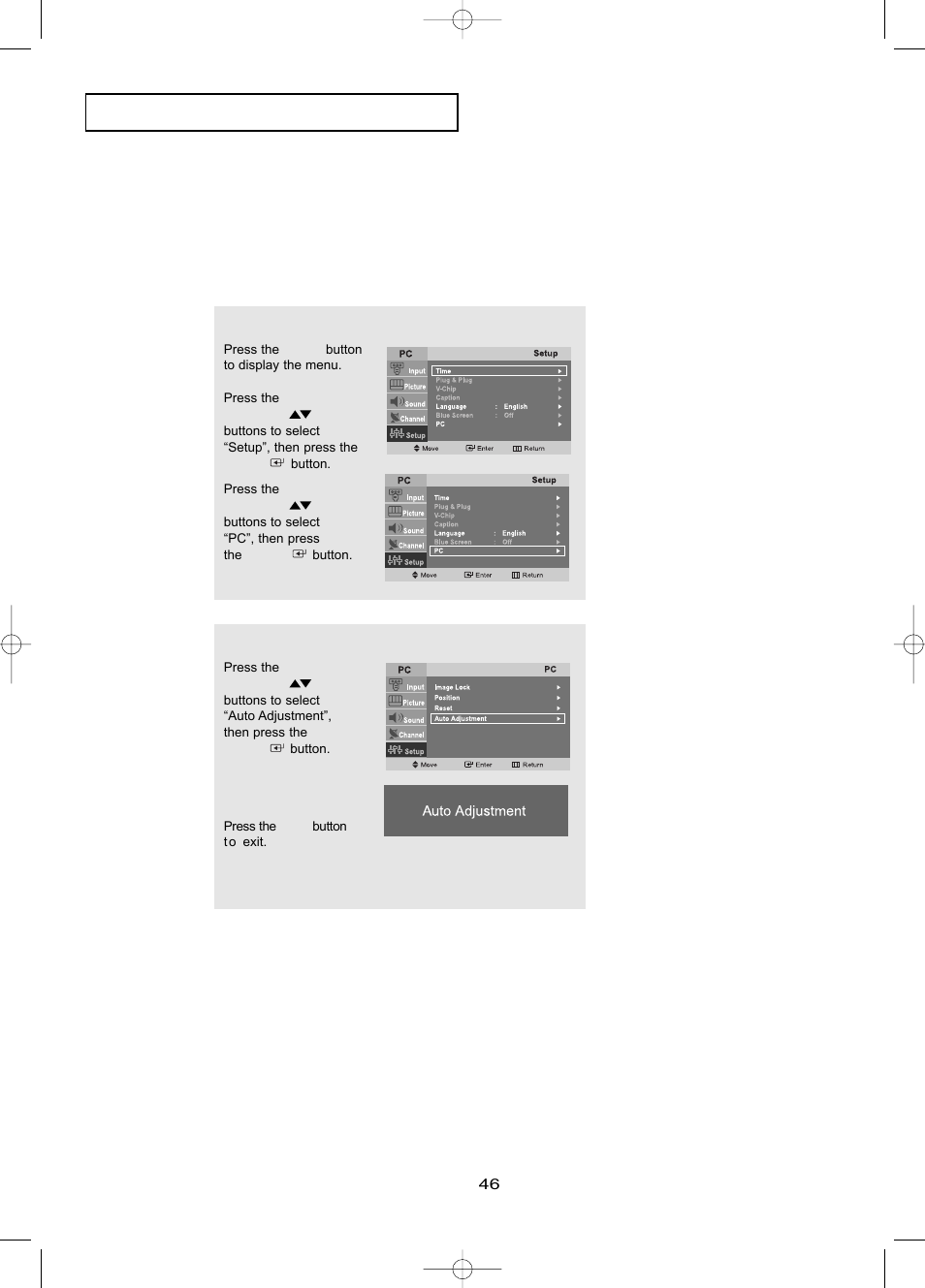 How to auto adjust, P c d | Samsung LTP2045UX-XAO User Manual | Page 49 / 61
