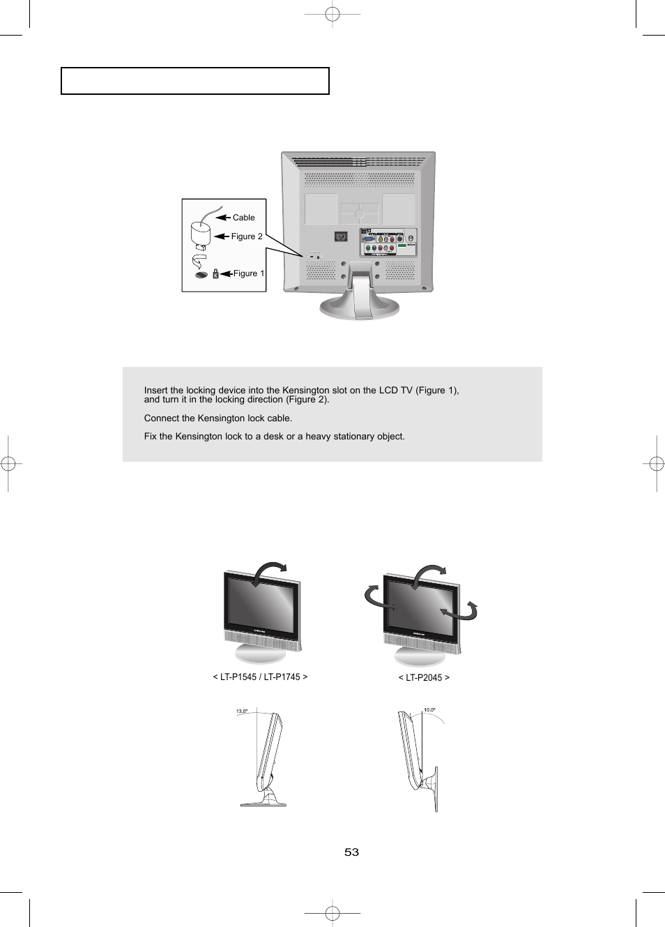 Appendix, Using the anti-theft kensington lock, Retractable stand | Samsung LTP2045UX-XAO User Manual | Page 56 / 61