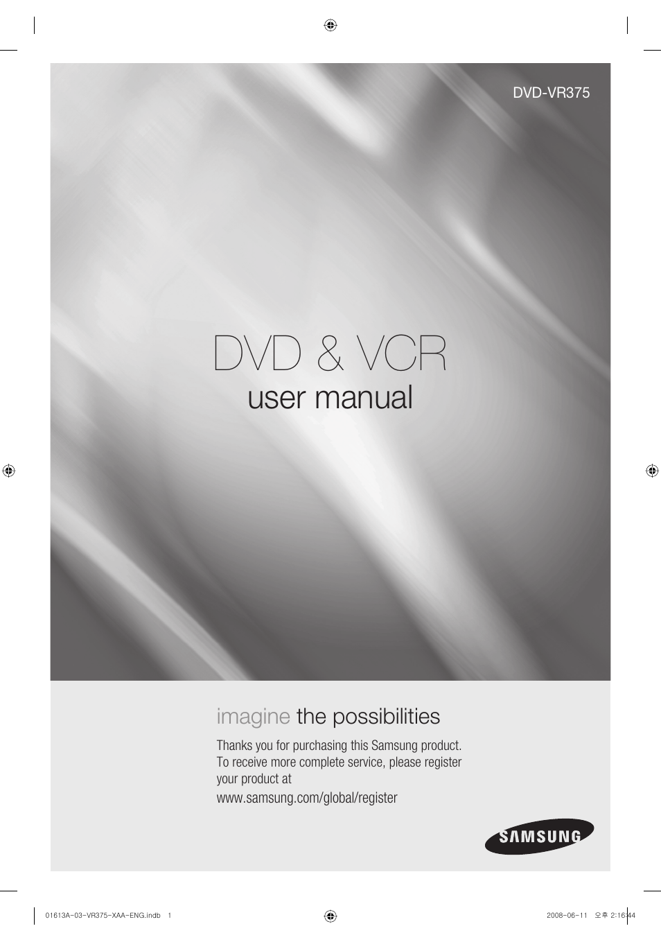Samsung DVD-VR375A-XAA User Manual | 88 pages