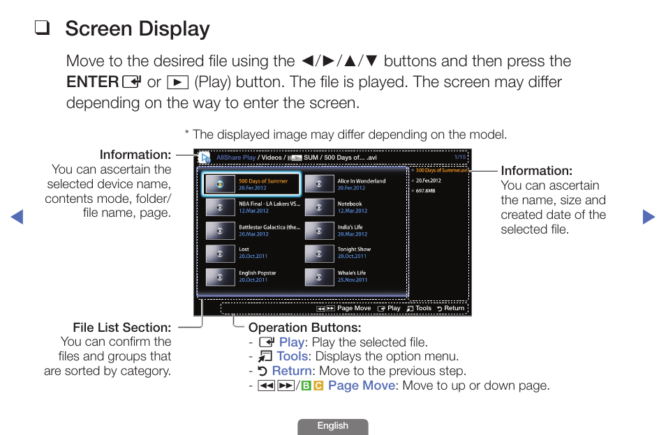 Screen display | Samsung UN46EH6030FXZA User Manual | Page 151 / 192