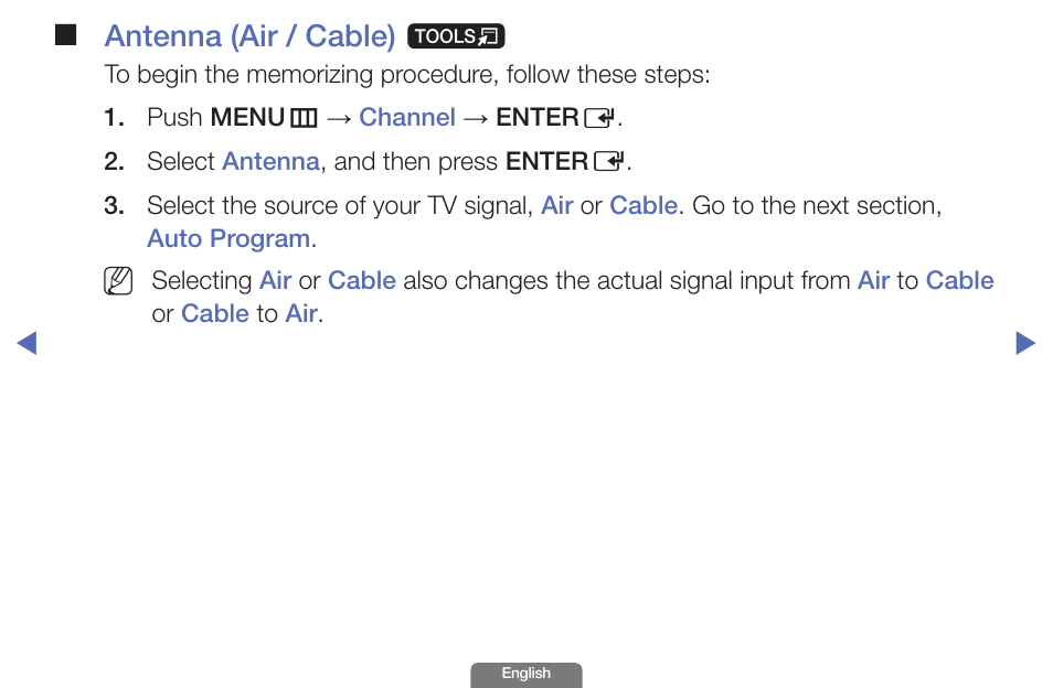 Antenna (air / cable) t | Samsung UN46EH6030FXZA User Manual | Page 17 / 192