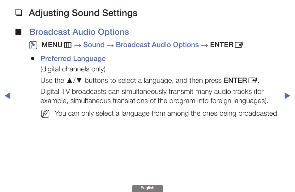 Adjusting sound settings | Samsung UN46EH6030FXZA User Manual | Page 41 / 192