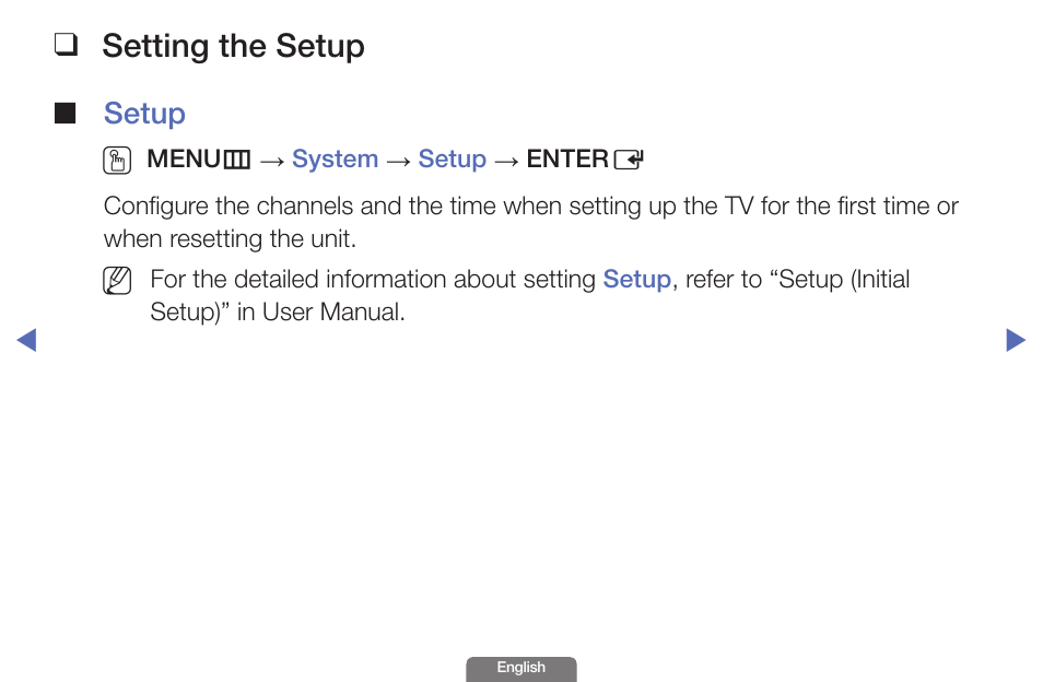 Setting the setup | Samsung UN46EH6030FXZA User Manual | Page 83 / 192