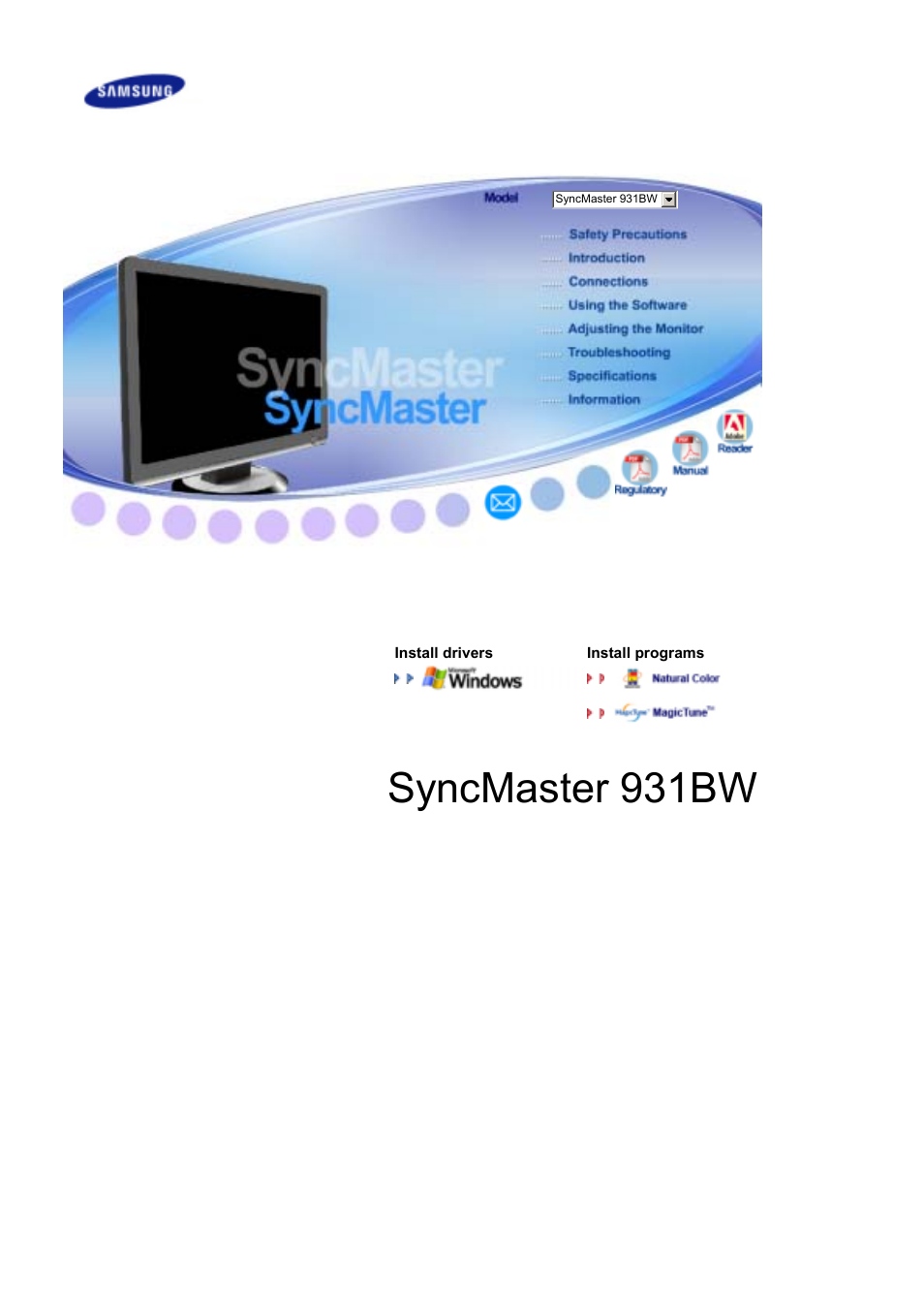 Samsung LS19MEWSF-XAA User Manual | 58 pages