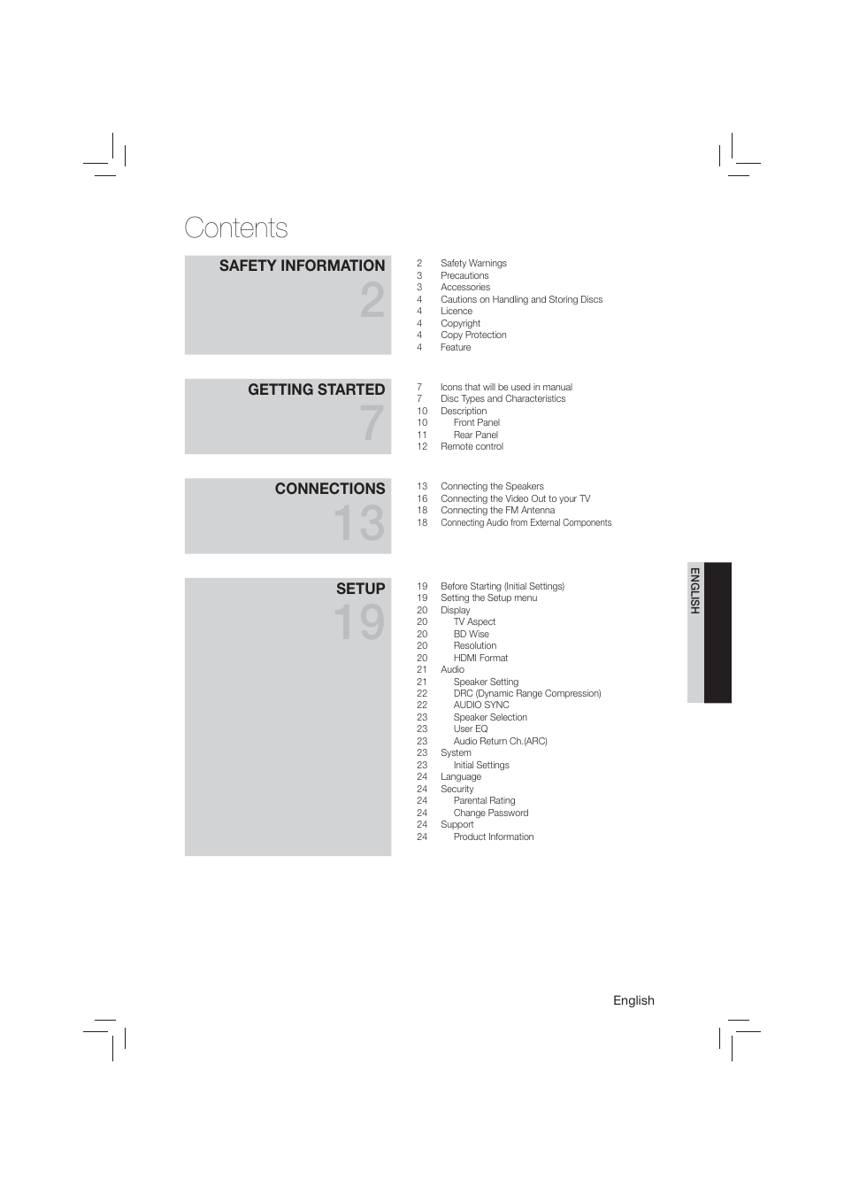 Samsung HT-E350-ZA User Manual | Page 5 / 43