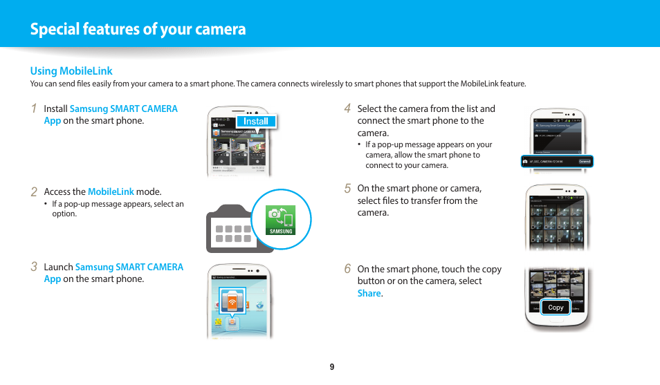 Special features of your camera | Samsung EC-DV150FBPLUS User Manual | Page 10 / 163