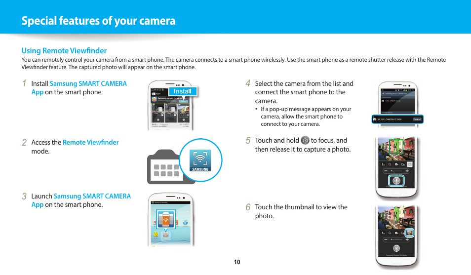 Special features of your camera | Samsung EC-DV150FBPLUS User Manual | Page 11 / 163