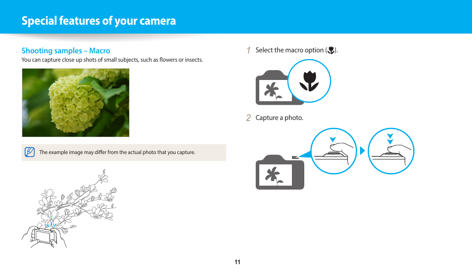 Special features of your camera | Samsung EC-DV150FBPLUS User Manual | Page 12 / 163