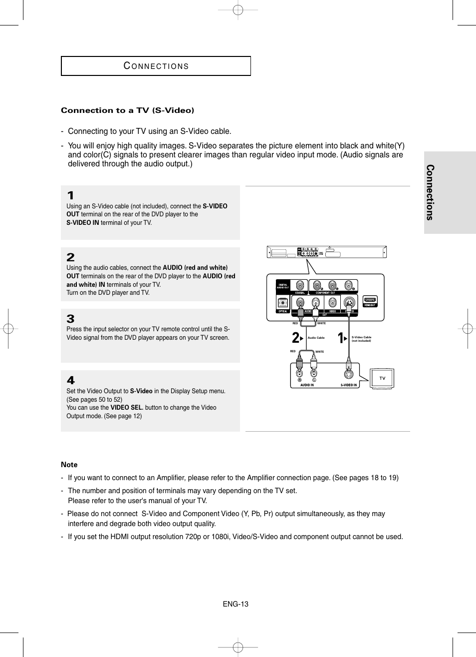 Connections c | Samsung DVD-HD860-XAA User Manual | Page 13 / 64