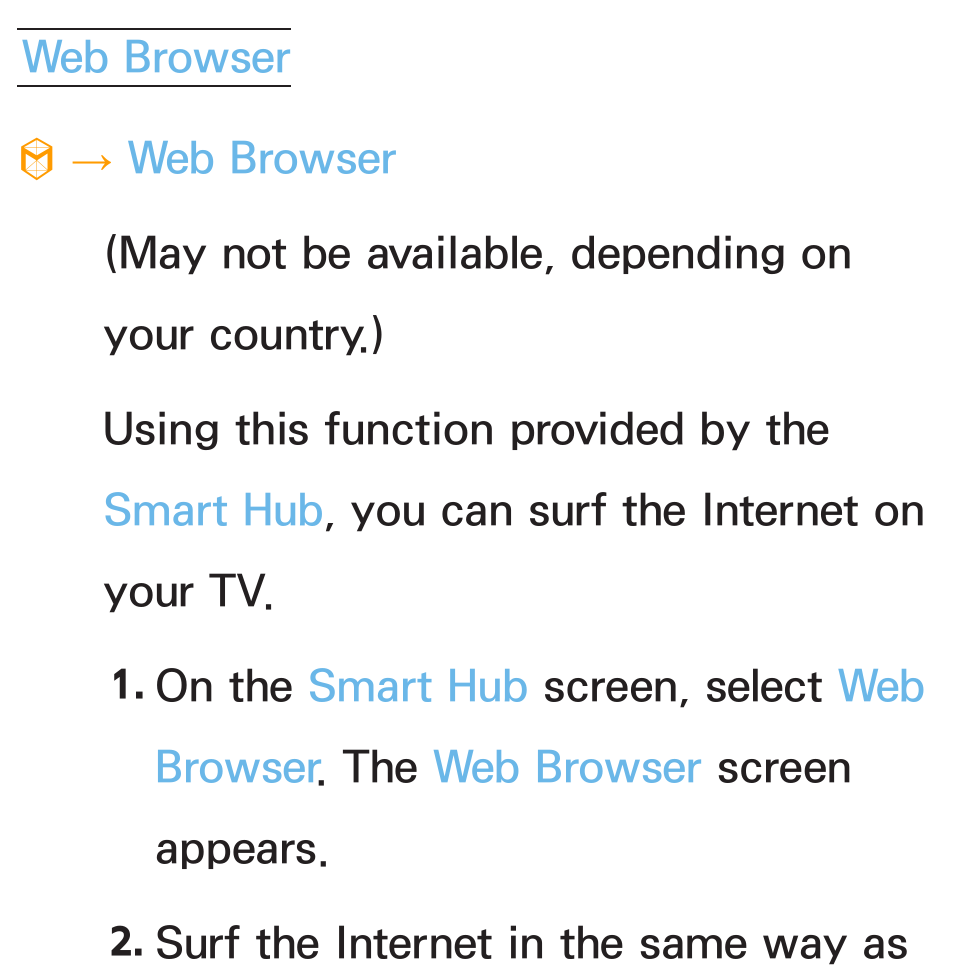 Web browser | Samsung PL64E8000GFXZP User Manual | Page 364 / 658