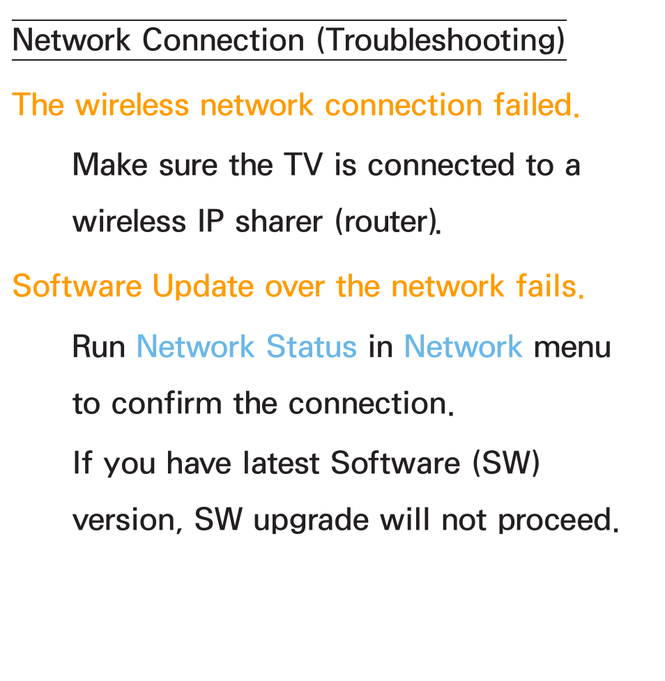 Network connection (troubleshooting) | Samsung PL64E8000GFXZP User Manual | Page 582 / 658