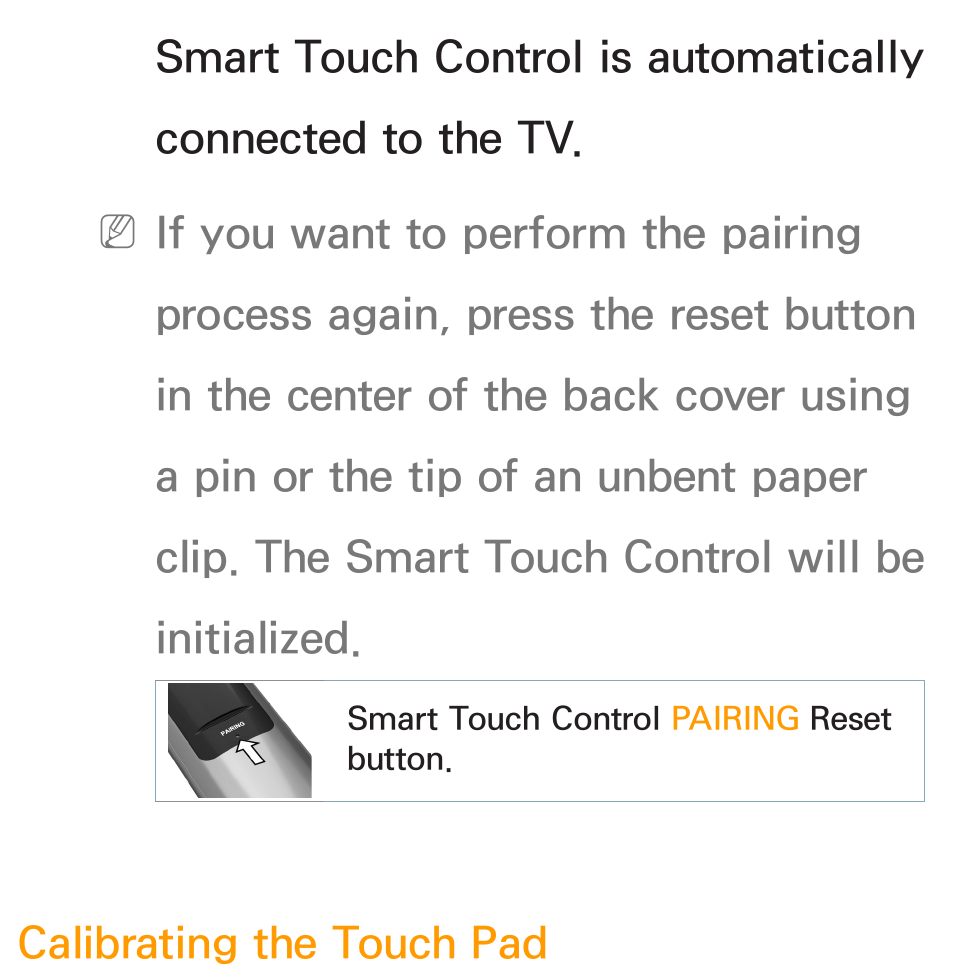 Calibrating the touch pad | Samsung PL64E8000GFXZP User Manual | Page 619 / 658