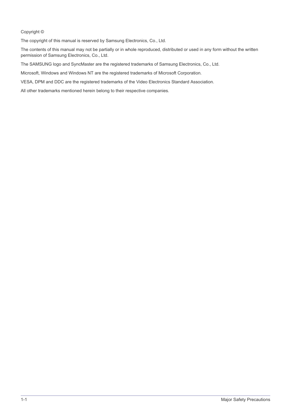 Copyright notice | Samsung LS23PTNSF-ZA User Manual | Page 4 / 76