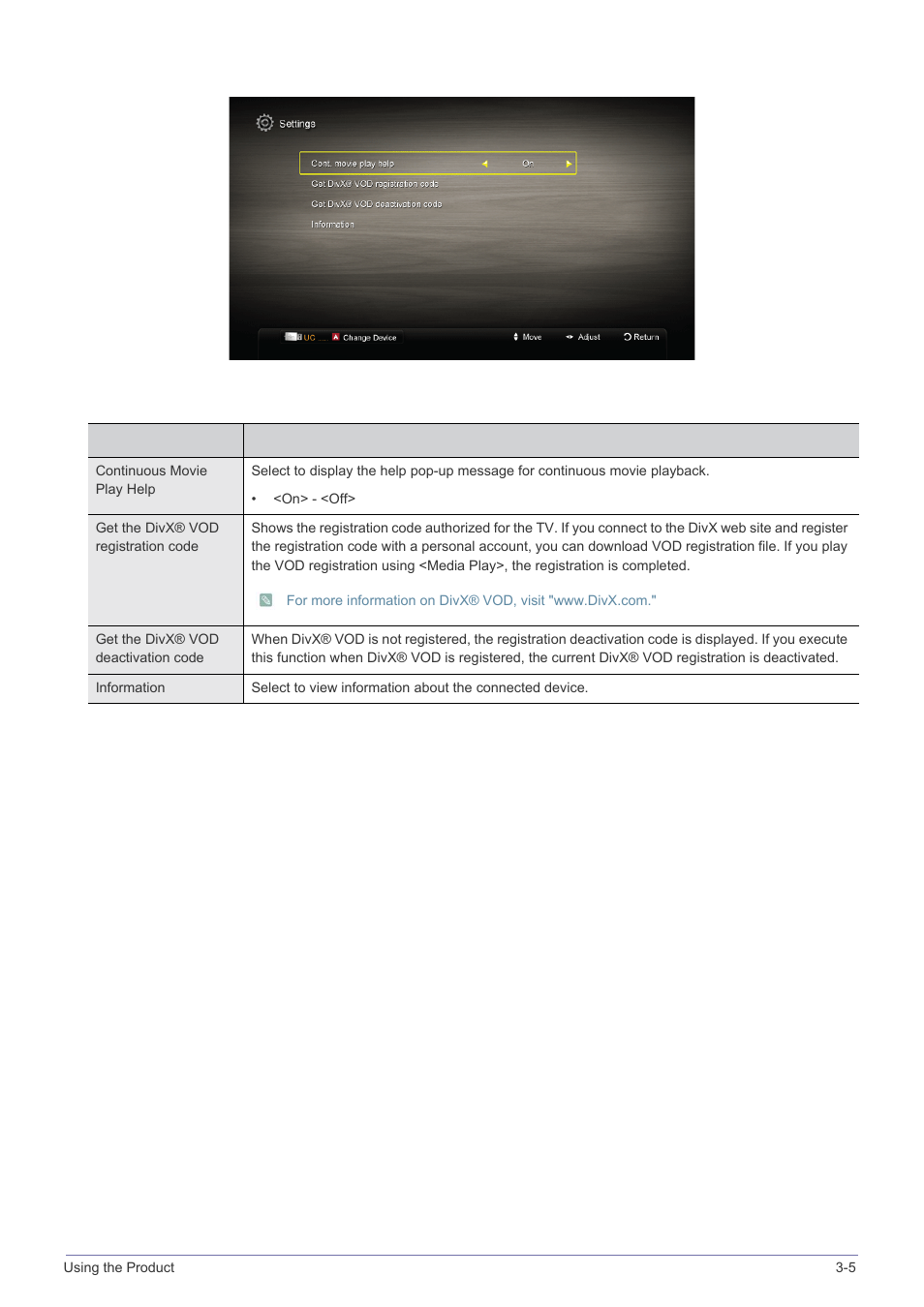 Settings | Samsung LS23PTNSF-ZA User Manual | Page 61 / 76