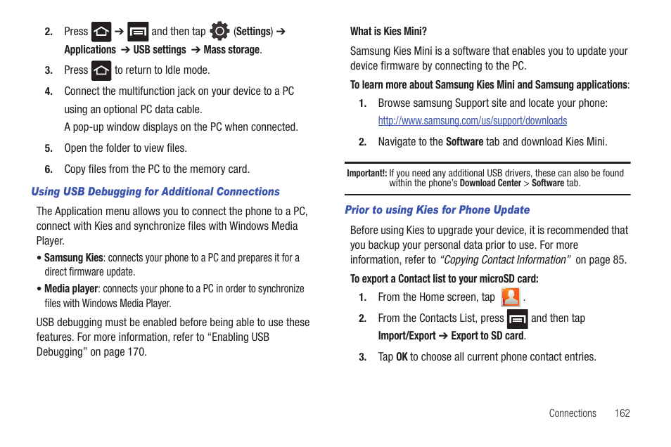 Samsung SGH-T959HAVTMB User Manual | Page 167 / 248