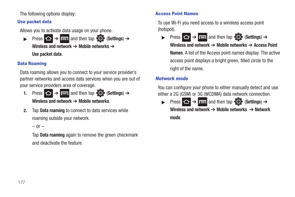 Samsung SGH-T959HAVTMB User Manual | Page 182 / 248